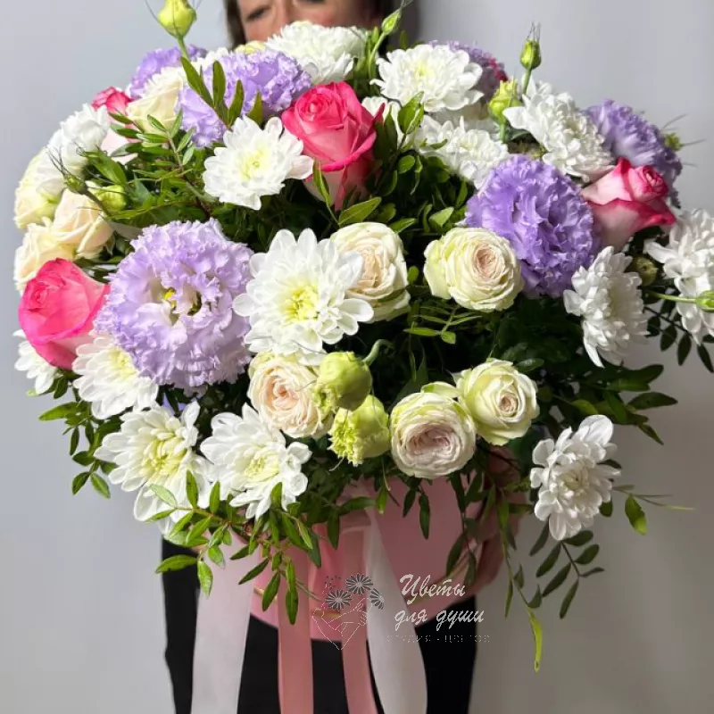 Композиция в коробочке «Мгновение лета»