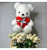 Комбо «Медведь и роза кустовая»