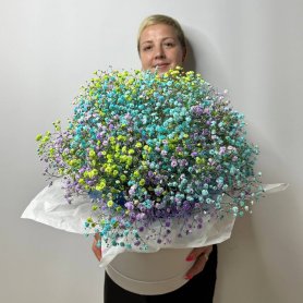 Композиция из Гипсофилы «Летний Фейерверк» от интернет-магазина «Цветы для души» в Новосибирске