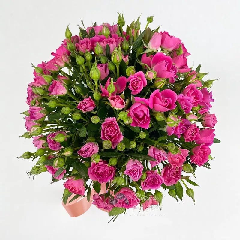 Цветы в коробке «Розовый вальс» 2