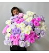 Монобукет 17 хризантем «Разноцветье»