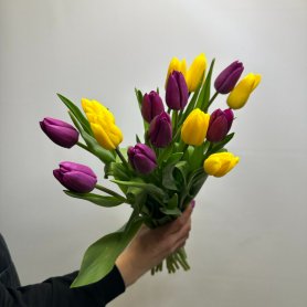 15 тюльпанов Яркий от интернет-магазина «Цветы для души» в Новосибирске