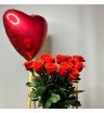 Комбо - предложение « 15 алых роз *сердечко»