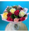 Монобукет из разноцветных роз «Для любимой» 