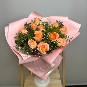 11 роз Эквадор «Полярник» от интернет-магазина «Цветы для души» в Новосибирске