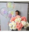 Комбо-предложение  7 хризантем «С днем рождения»